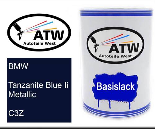 BMW, Tanzanite Blue Ii Metallic, C3Z: 500ml Lackdose, von ATW Autoteile West.